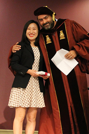 Jungup Lee Dianne Harrison Scholarship Recipient and Dr. Stephen Tripodi