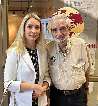 "Dr. Anna Romanova and Dr. Nick Mazza together at the FSU Center for Global Engagement"