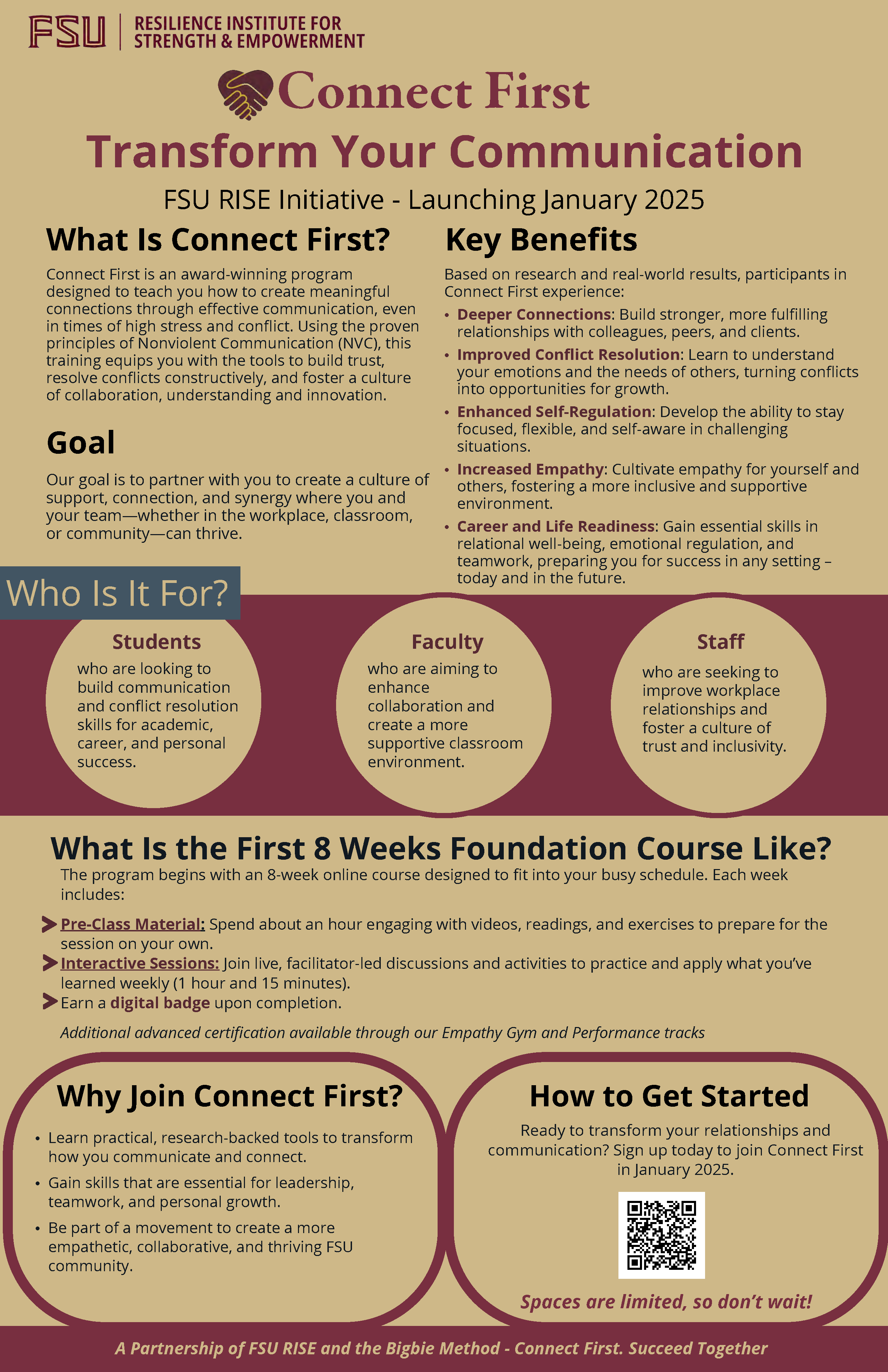 "Flyer on the FSU Resilience Institute for Strength and Empowerment"