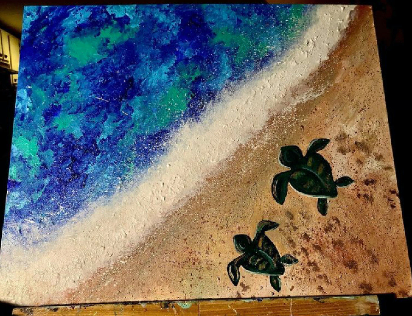 "Turtle Painting by Ariana Giampietro"