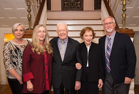 Margaret Ashmore with President & Mrs. Carter and speakers at the reception.