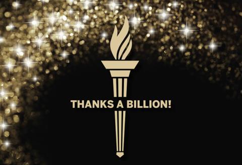Raise the Torch Thanks a Billion Graphic