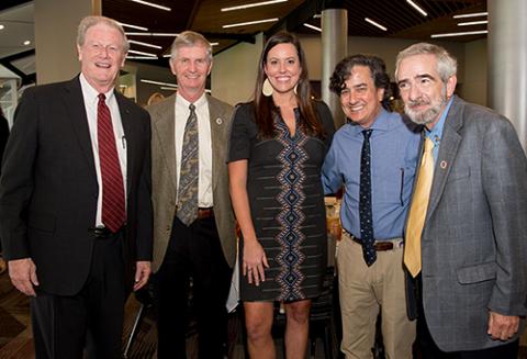 FSU President John Thrasher, Charlie Adams, Colette Podgorski, Jim Clark, Nick Mazza