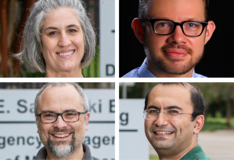 Picture collage of  Ellen Piekalkiewicz, John Mathias, Arda Vanli and Eren ErmanOzguven