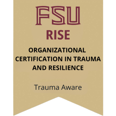 FSU RISE Institute Organizational Certification in Trauma and Resilience badge