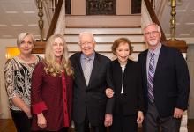 Margaret Ashmore with President & Mrs. Carter and speakers at the reception.