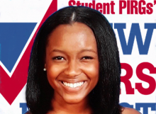 Ashley Rhodd and Student PIRG New Voter Project Logo