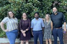 Left to Right: Lauren Herod, Sonnie Mayewski, Sanoop Valappanandi, Beth Okantey and Stephen Tripodi