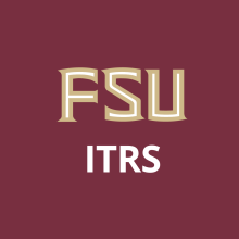 Garnet square with acronym FSU ITRS standing for the Florida State University Institute for Trauma and Resilience Studies