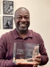 Keithen Mathis with his 2025 MLK Distinguished Service Award