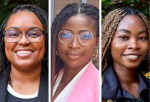 Photo of 2025 Doctoral Cohort Trechaun Anderson, Oluwaseun Jegede, Priscilla Wilson