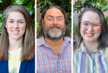 Photos of Dr. Tanya Renn, Dr. Stephen Tripodi and Doctoral Student Lauren Herod