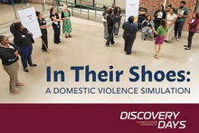 Members of the Florida Institute for Child Welfare demonstrating the "In Their Shoes" simulation at Florida A&M University in 2026.