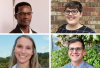 Photos of Doctoral Students Ponsiano Ngondwe, Schyler Brumm, Andrew Ingrassia, and Rachel Tullius