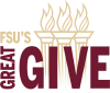 FSU's Great Give logo with an outline of the three Florida State University torches.