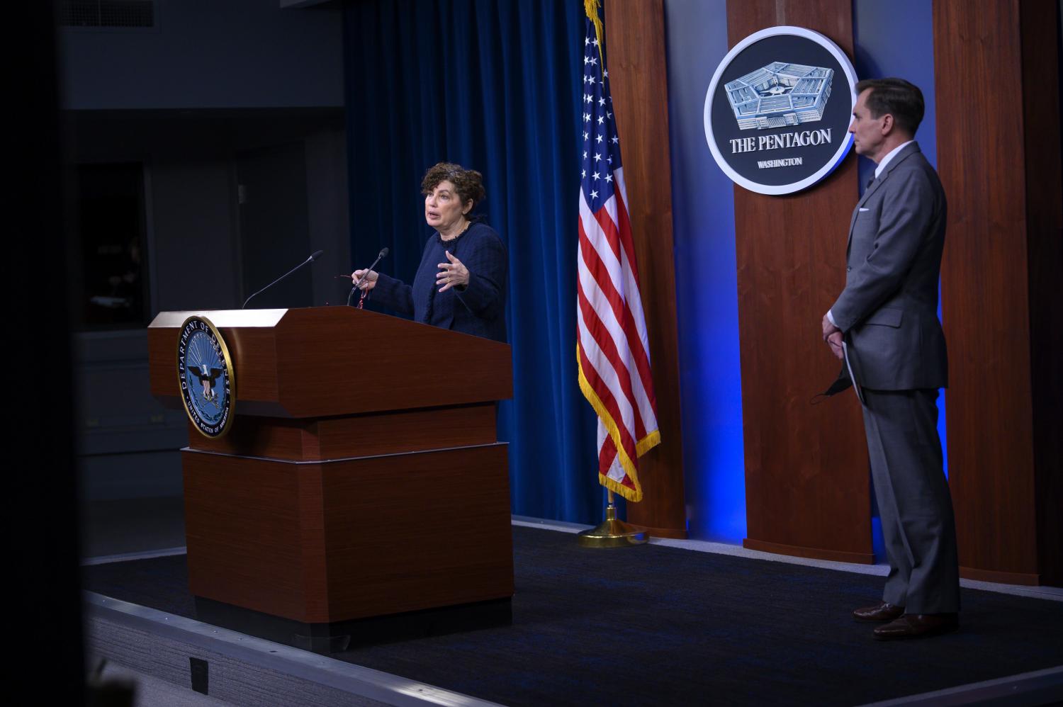 "Lynn Rosenthal speaking at The Pentagon"