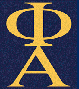 "Phi Alpha Honor Society Logo including the Greek letters Phi and Alpha."