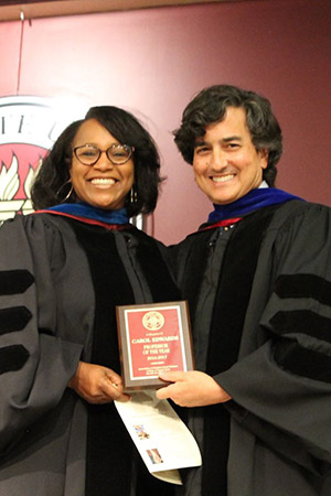 Carol Edwards Professor of the Year and Dean Jim Clark