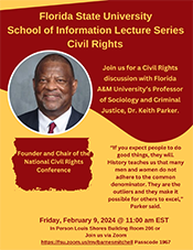 "School of Information Civil Rights Lecture Series Flyer"