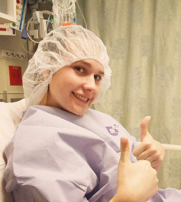 Kaylyn During Endometriosis Surgery, 2017