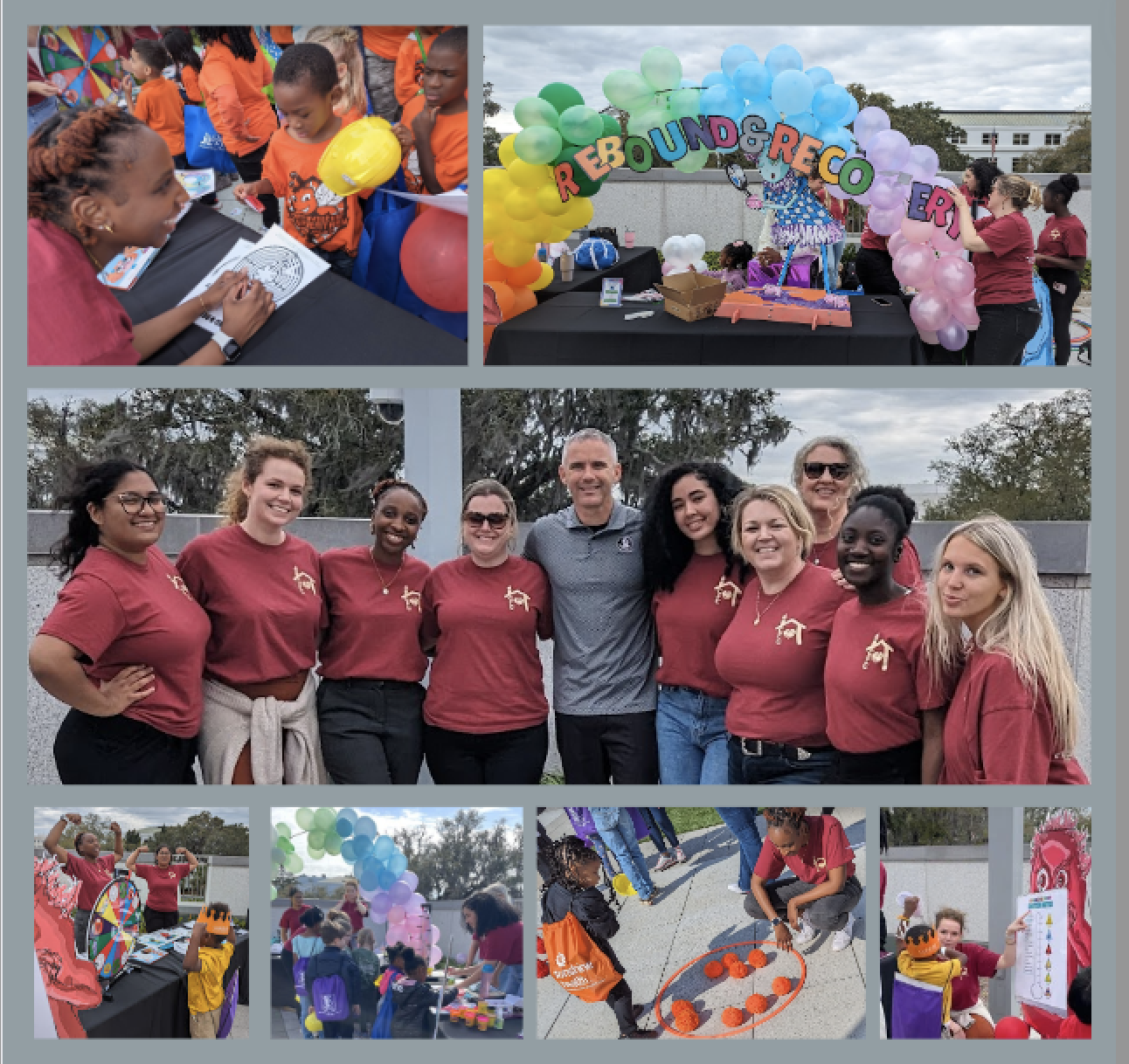 "Collage of the Rebound and Recovery Program participating in Children's Week at the Florida Capitol."
