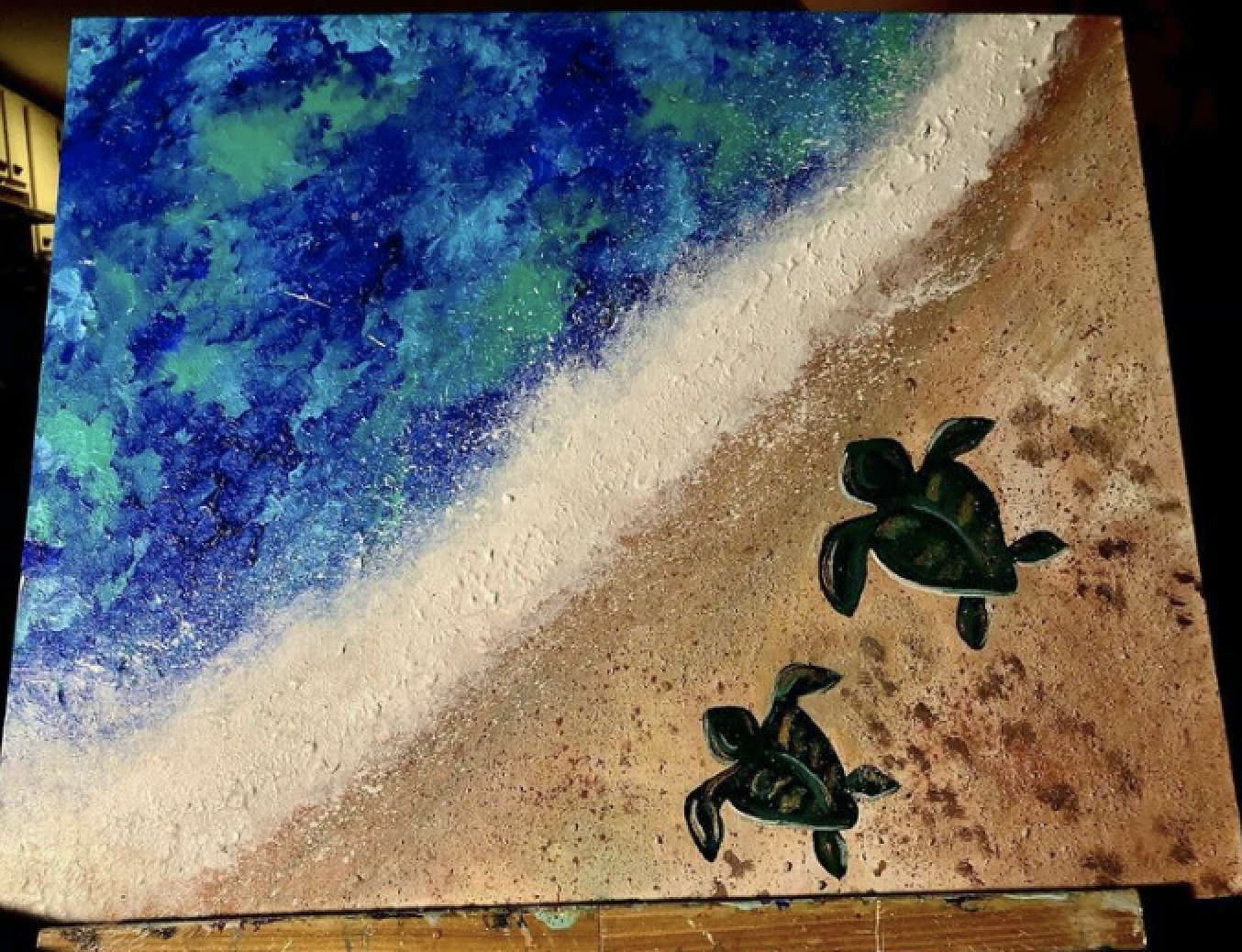 "Turtle Painting by Ariana Giampietro"