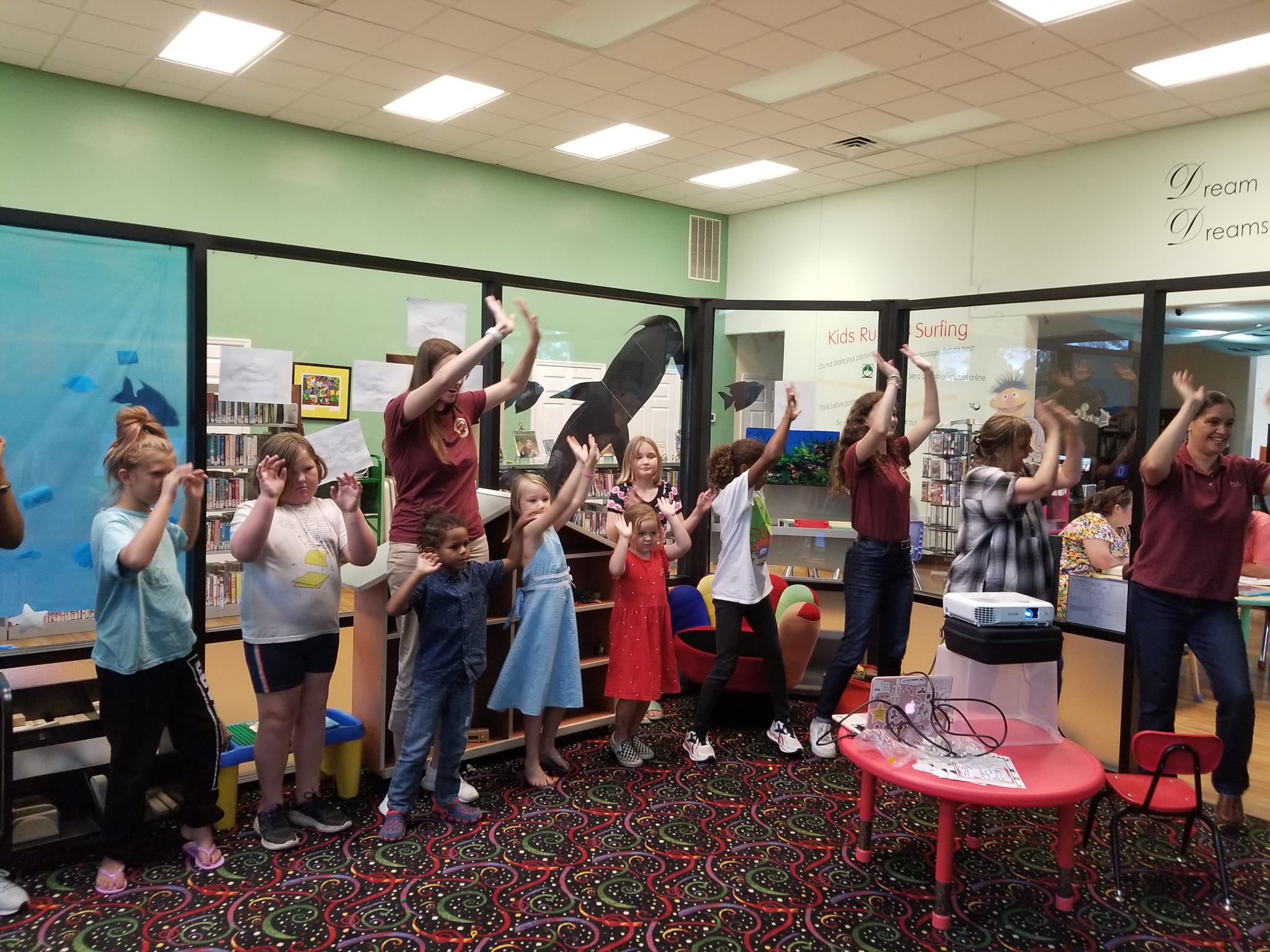 "CFC Center staff and students teach children in Calhoun County about disaster preparation at Mossy Tree Community Center."