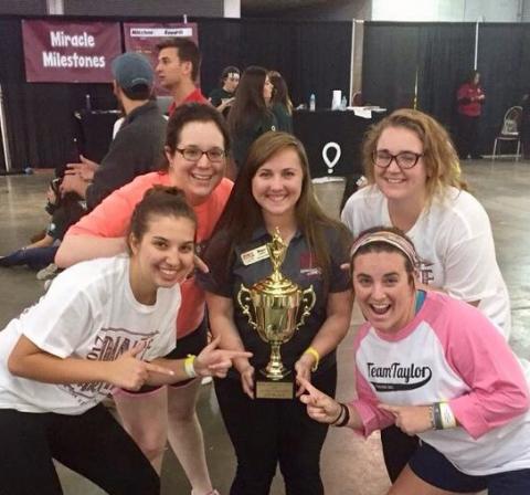 Dance Marathon Team 2017 with Trophy