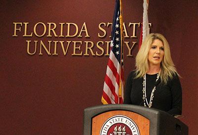 Dana Brooks Speaking at the Fall Graduation Reception