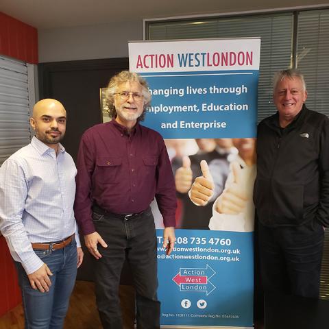 Kurshed Dawan with Dr. Neil Abell and Dr. John Blackmore at Action West
