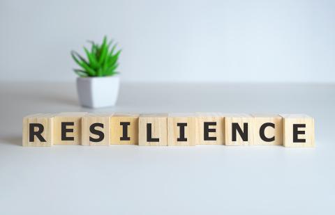 Resilience Spelled Out with Blocks Graphic