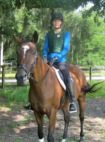Karen Keroack riding Millie the horse