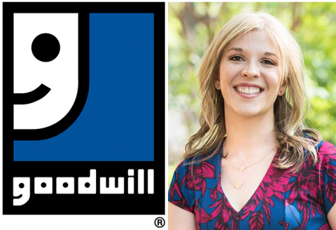 Image of Goodwill Industries logo and Amberly Prykhodko