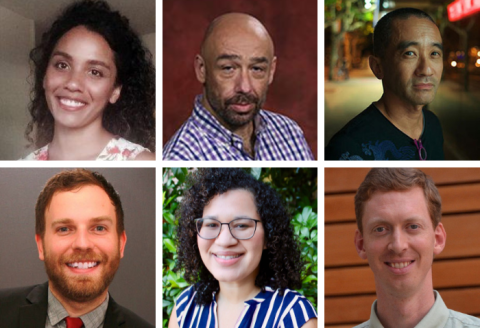 Photos of article authors Rachel Harris, Dr. Jon Mills, Dr. Frankie Wong, Dr. Casey Xavier Hall, Dr. Jessica Bagneris, Dr. Brian WellsPence