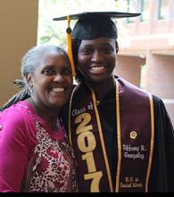 BSW Graduate and Family at Spring 2017 Convocation