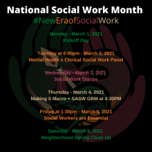 National Work Month Month New Era Of Social Work Kickoff Week Flyer