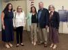 From left: Caroline Senkowicz, Aggie Stoops, Heather Howard, Jeff Stoops and Ellen Piekalkiewicz unveiled a traveling exhibit at the Palm Beach County Library highlighting the experiences of mothers impacted by substance use and child welfare involvement.